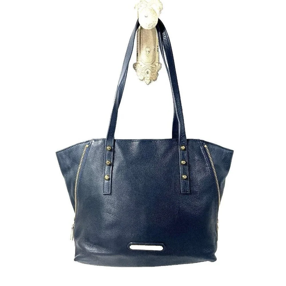 Juicy Couture Orange Grove Winged Tote navy leather new convertible